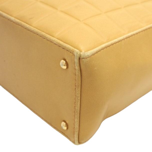 CHANEL Handbag lambskin beige COCO Mark Chocolate bar Women  
