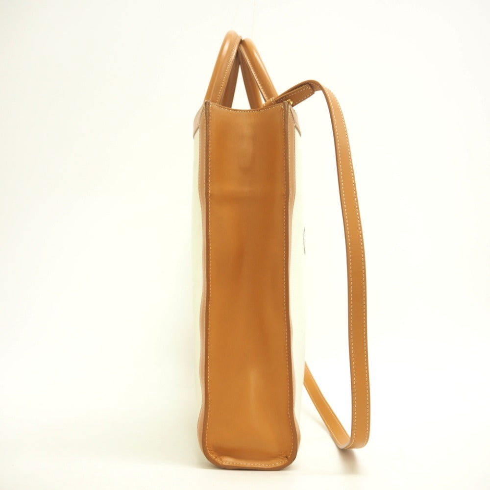 Vertical Hippopotamus Canvas Beige Travel Bag