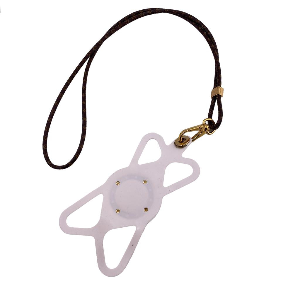 Louis Vuitton iPhone M68962 Silicone Mobile phone Leather White Handbag