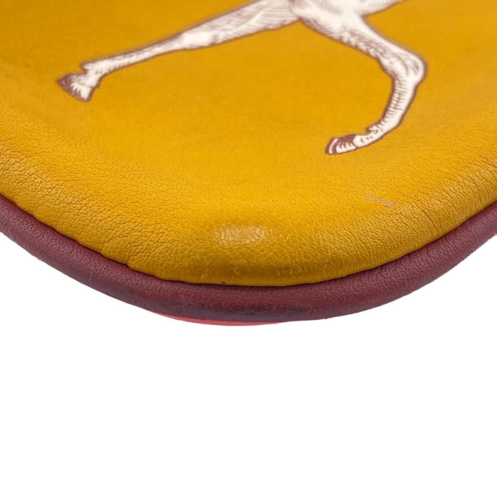 Pouch Yellow Boyfriend Pocket Handbag Leather Travel Bag