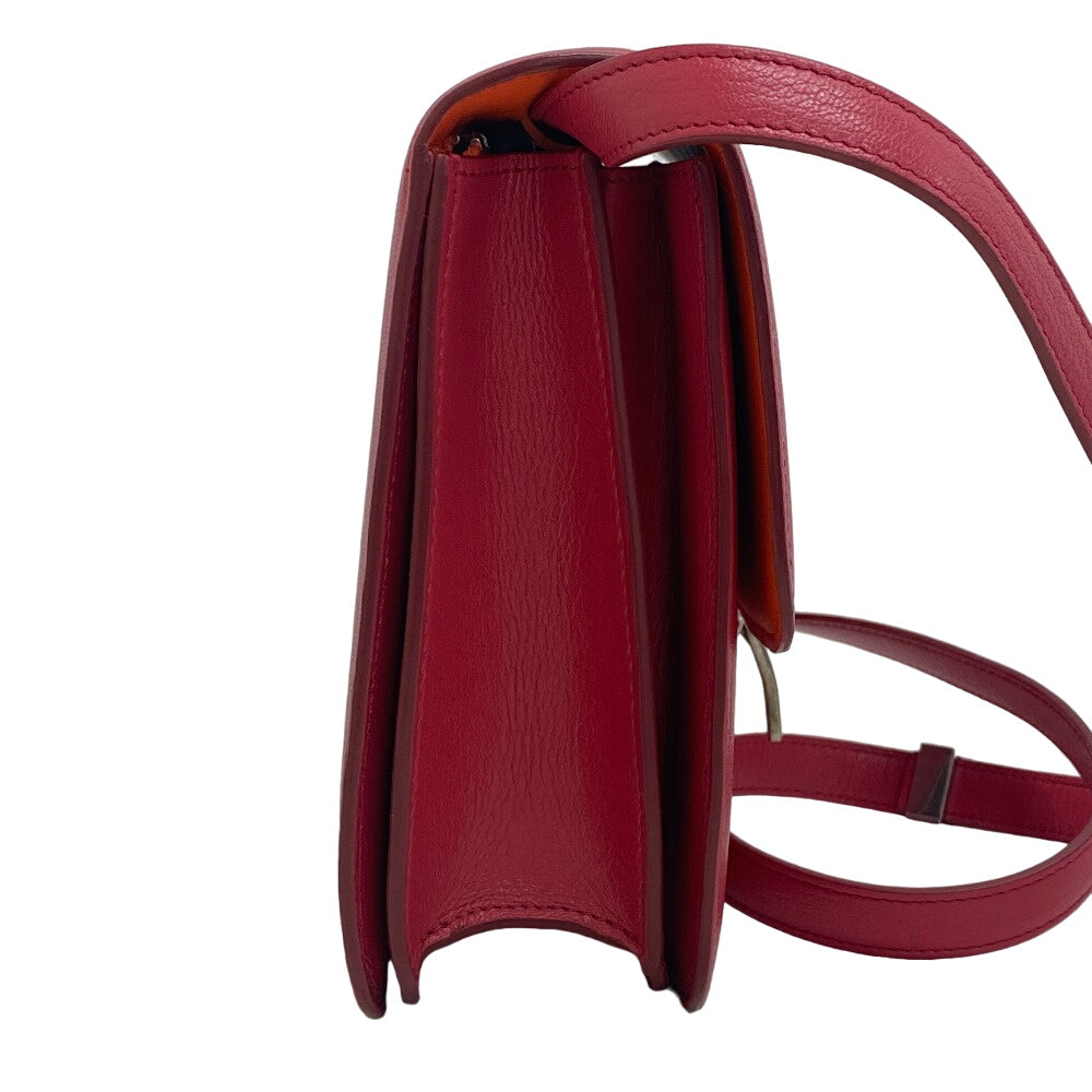 Shoulder Bag Classic Box Women Leather Pink