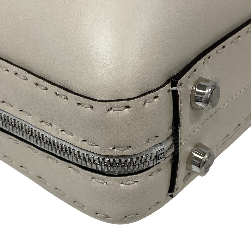 Fendi Handbag 7Vv156 Ivory Suitcase Women Leather Travel Bag