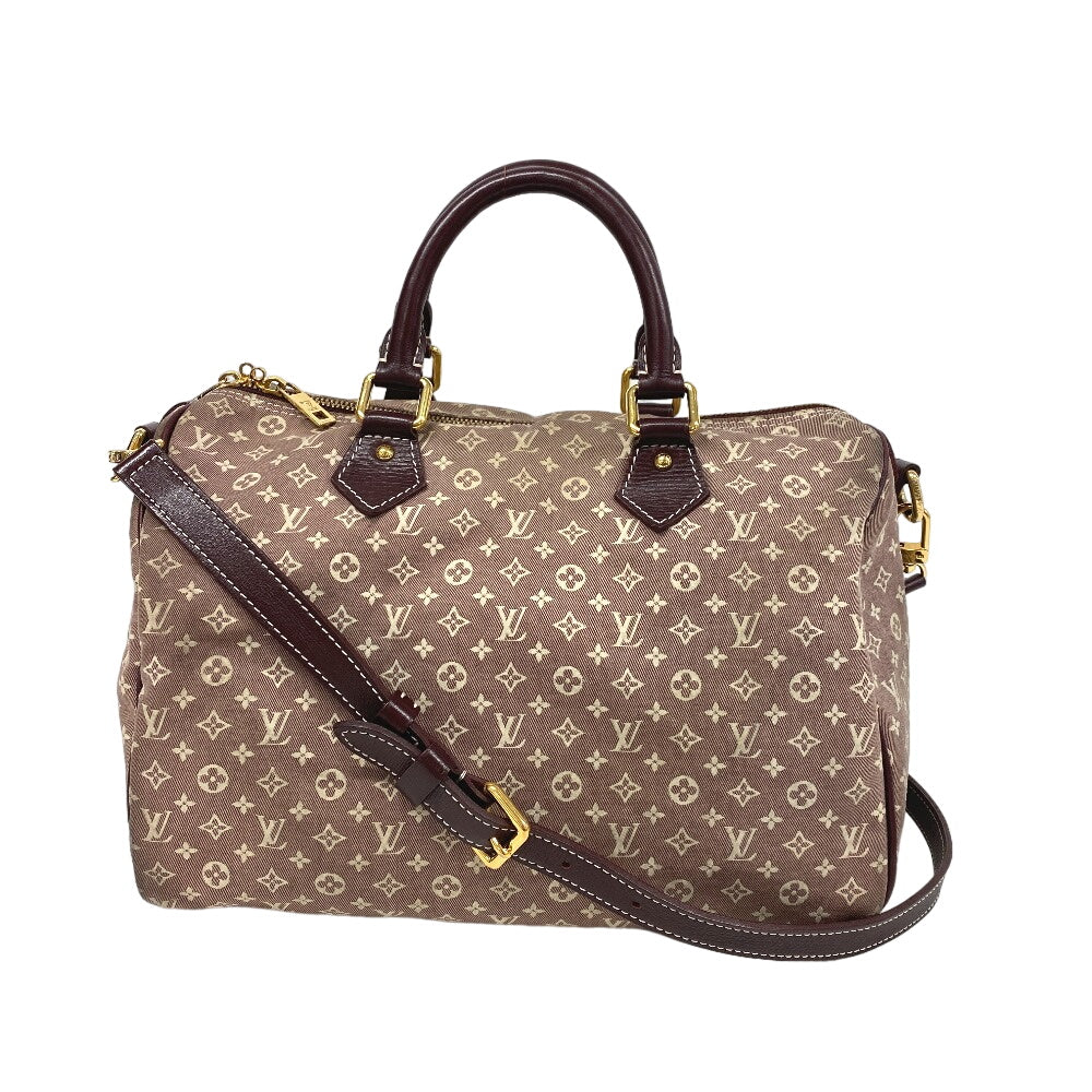 Louis Vuitton M56704 sepia Leather Canvas Handbag