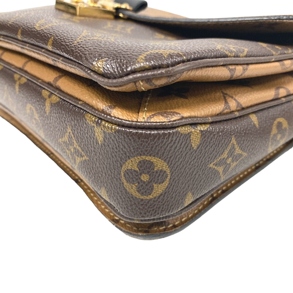 Louis Vuitton M44876 reverse Pochette Metis MM Monogram Leather Brown Shoulder Bag