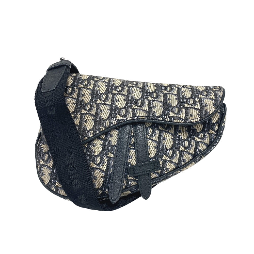 Dior Christian Sling Bag Navy Oblique Saddle Bag Canvas Travel Bag