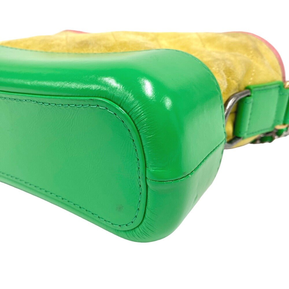 Chanel Suede yellow ChainShoulder COCO Mark Gabriel Leather Shoulder Bag