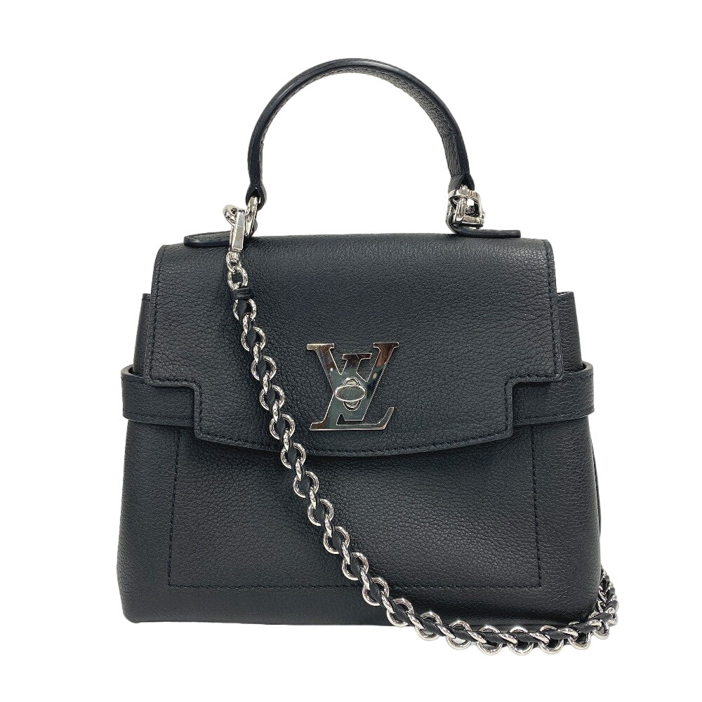 Louis Vuitton M20997 2WAY turn lock Rock Leather Black Mini Shoulder Bag