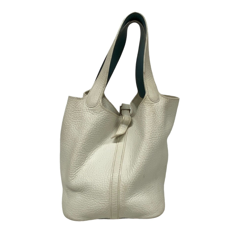 Taurillon Clemence Picotin Eclat Mm White Travel Bag