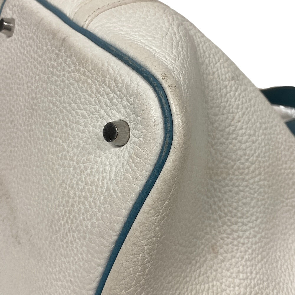 Taurillon Clemence Picotin Eclat Mm White Travel Bag