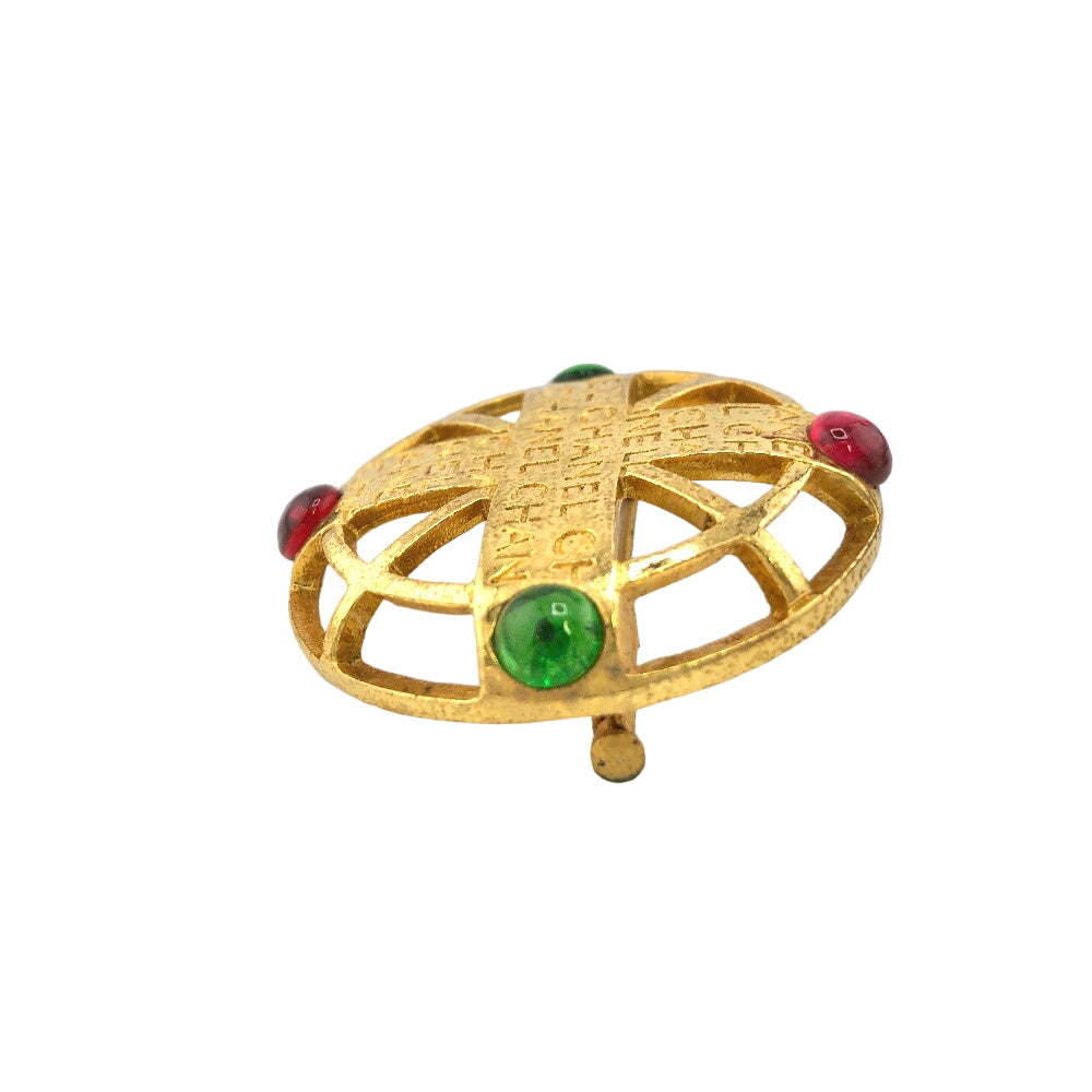 CHANEL Brooch Gold Plated, Color Stone gold Gripoa Women New