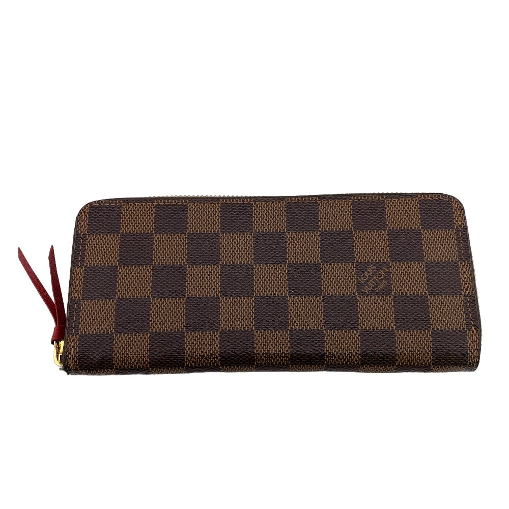 Louis Vuitton Long Purse N60534 Zip Around Leather Brown Wallet Case