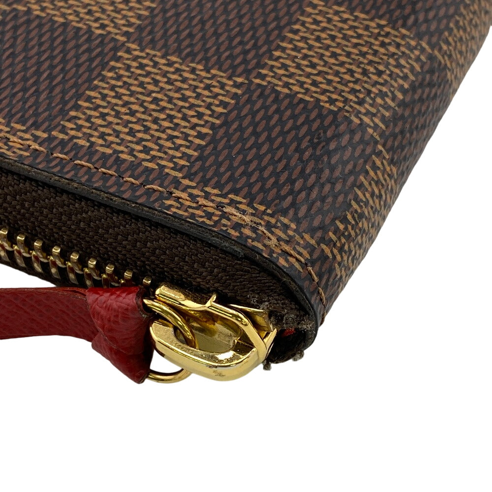 Louis Vuitton Long Purse N60534 Zip Around Leather Brown Wallet Case