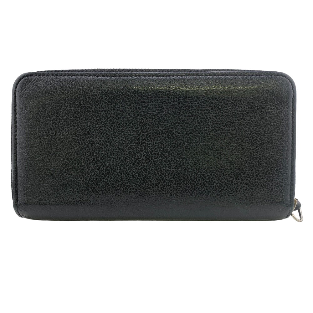Louis Vuitton Long Purse M62622 Zip Around Leather Black Logo Wallet Case