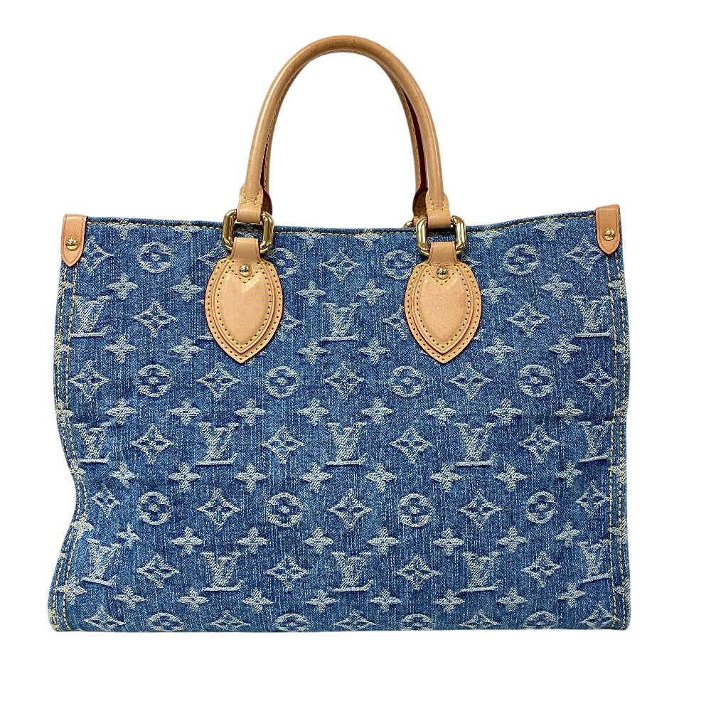 Louis Vuitton M46871 On Go MM Monogram Denim Navy Tote Bag