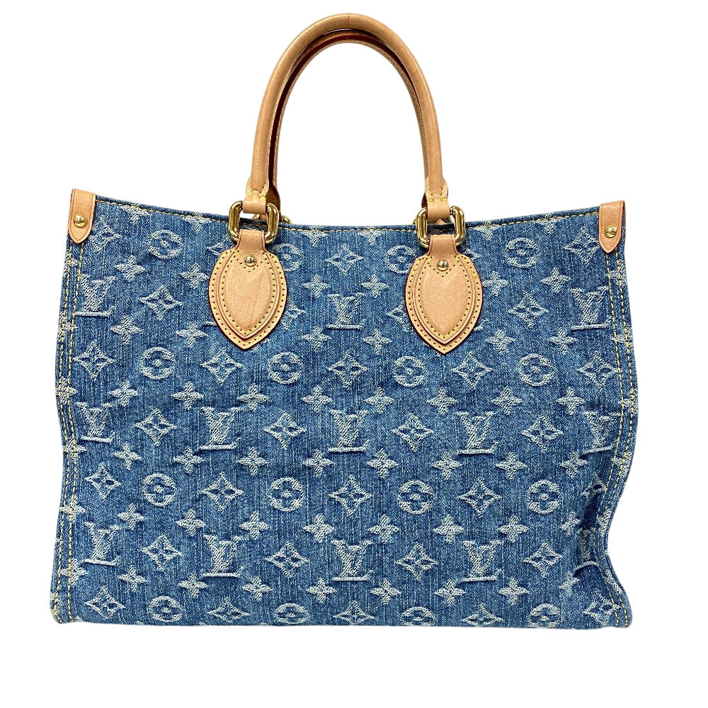 Louis Vuitton M46871 On Go MM Monogram Denim Navy Tote Bag