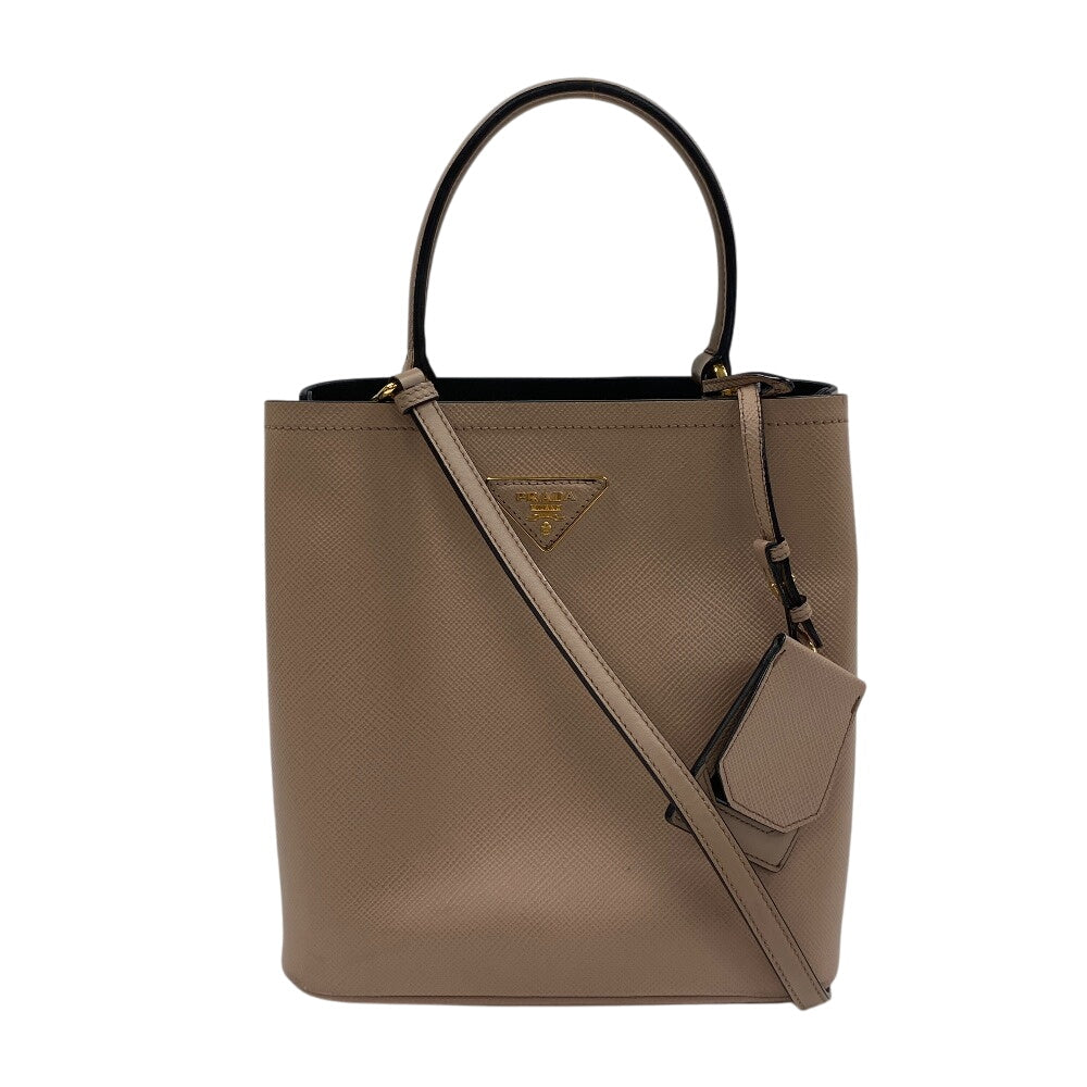 Way Saffiano Cuir Panniers Women Leather Beige Travel Bag