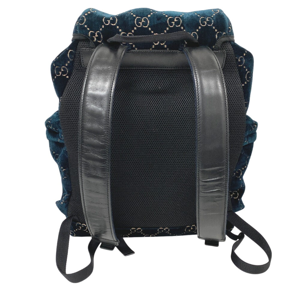 Gucci Backpack , GG velvet unisex Leather Nylon Green