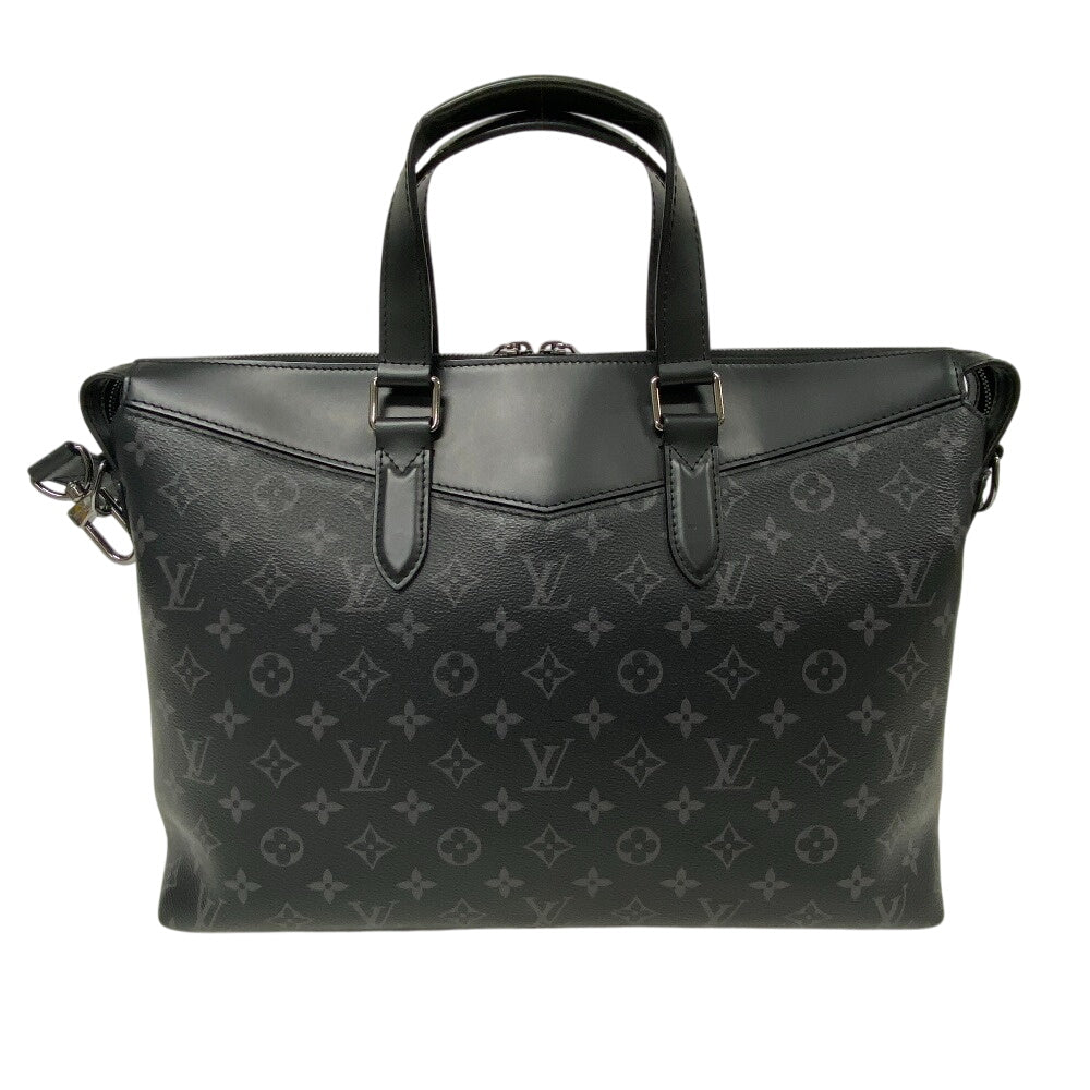 Louis Vuitton Briefcase M40566 Eclipse Explorer Monogram Leather Black Shoulder Bag