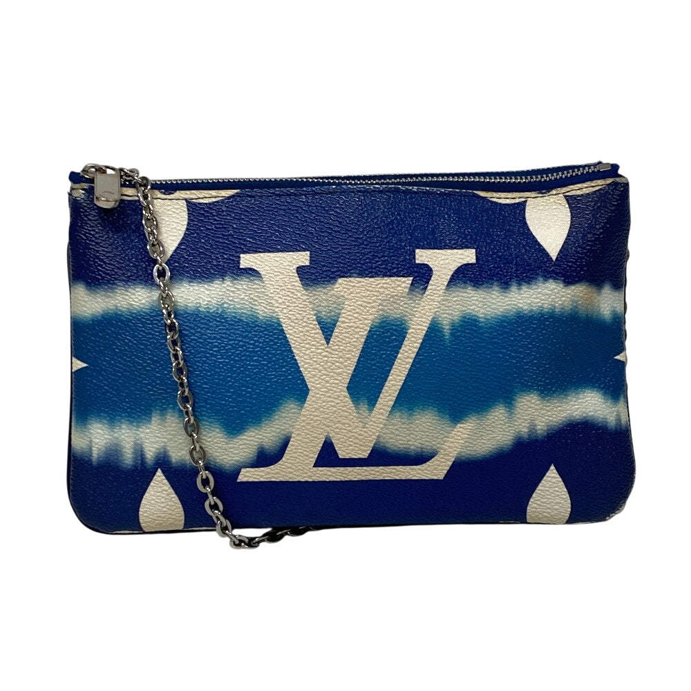Louis Vuitton Pochette M69124 Escal Pochette double Leather Blue Clutch Bag