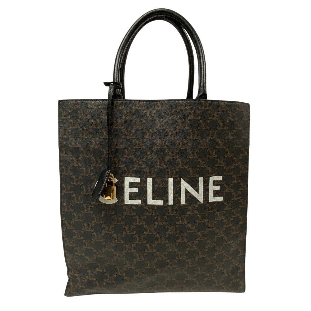 Tote Bag Pvc, Triomphe Vertical Cover Women Leather Black