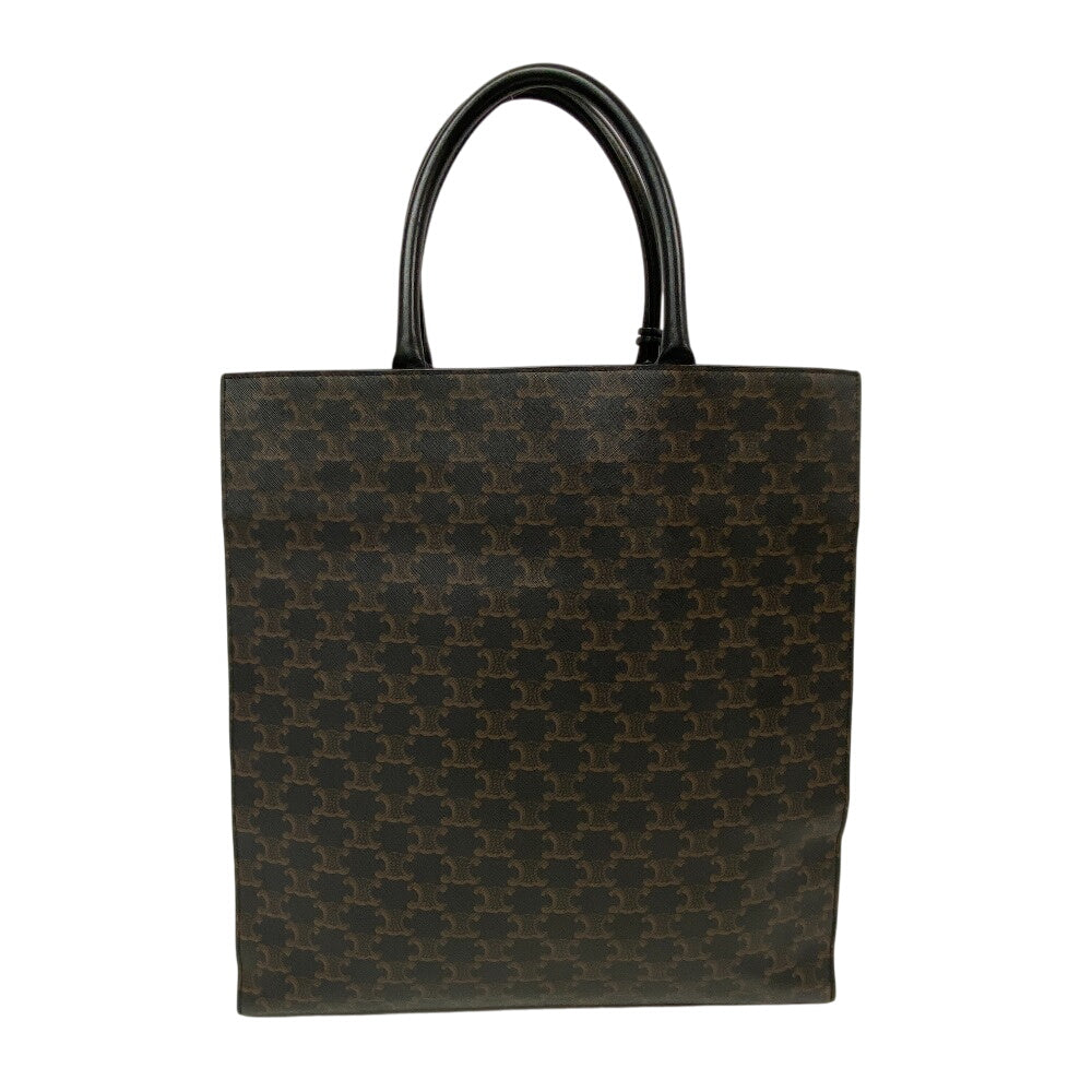 Tote Bag Pvc, Triomphe Vertical Cover Women Leather Black