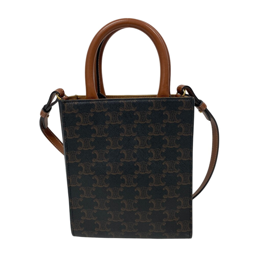 Shoulder Bag Pvc, Triomphe Vertical Cover Women Leather Black