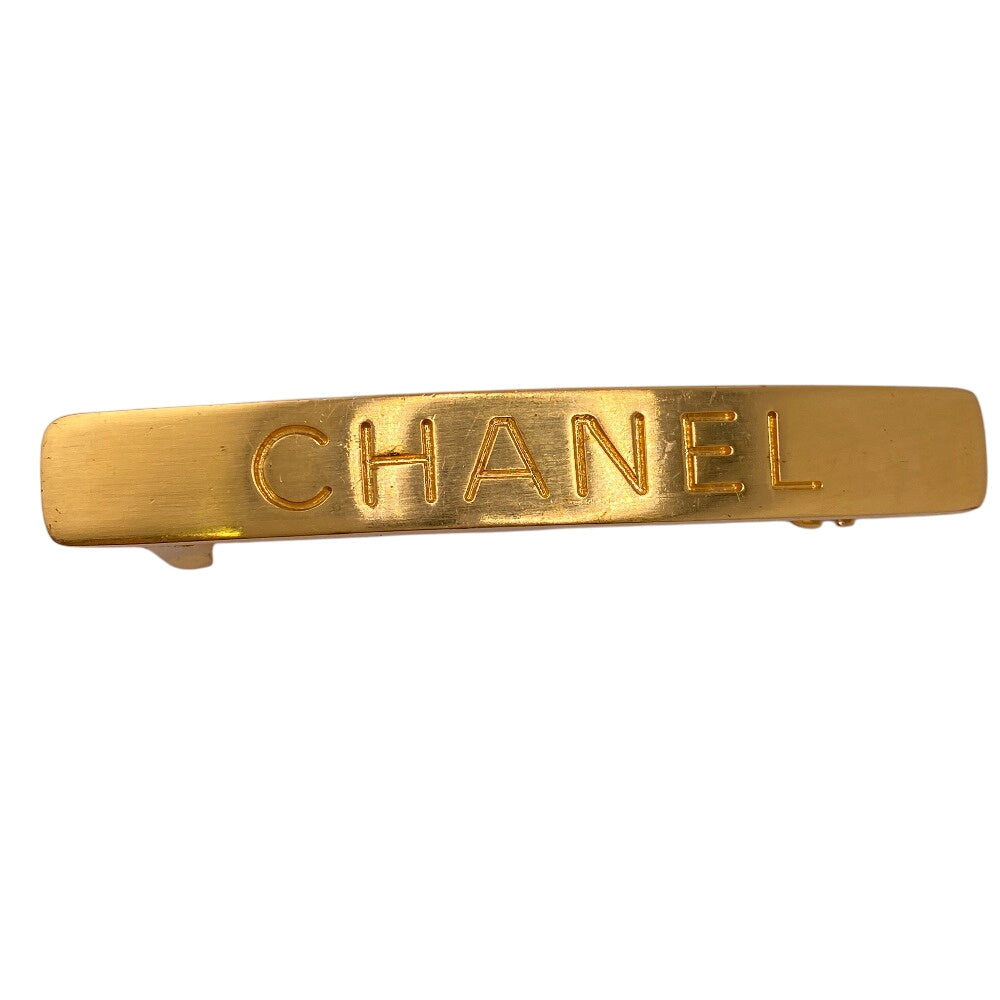 Chanel hair Plated logo Gold Handbag
