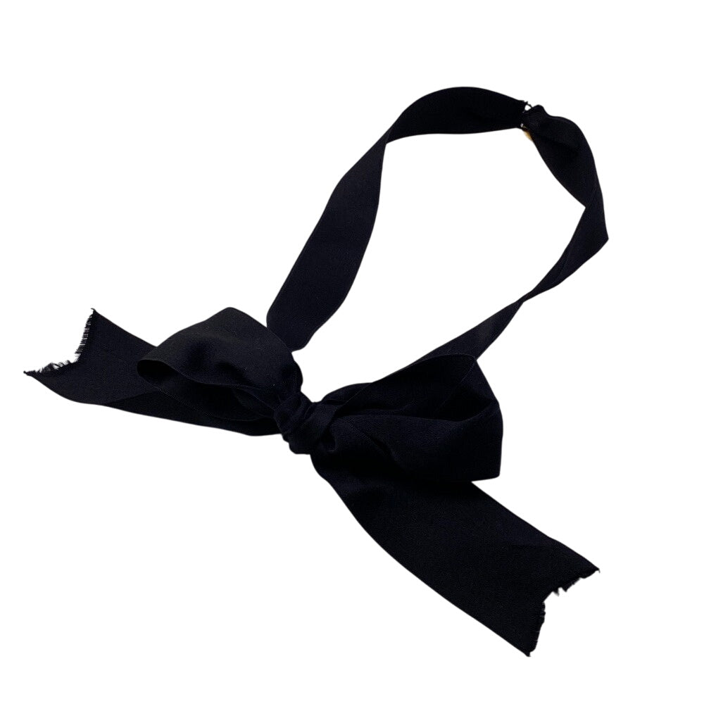 Chanel choker Satin Mademoiselle Black Handbag