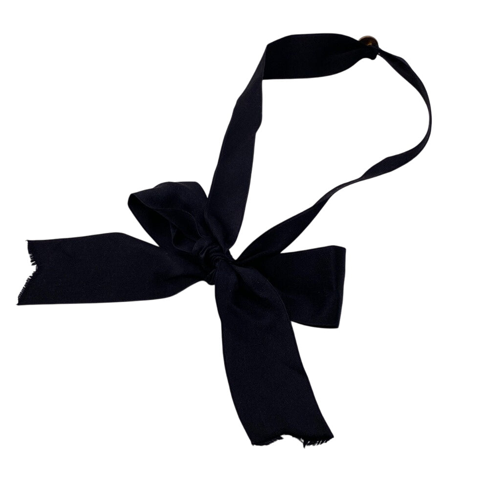Chanel choker Satin Mademoiselle Black Handbag