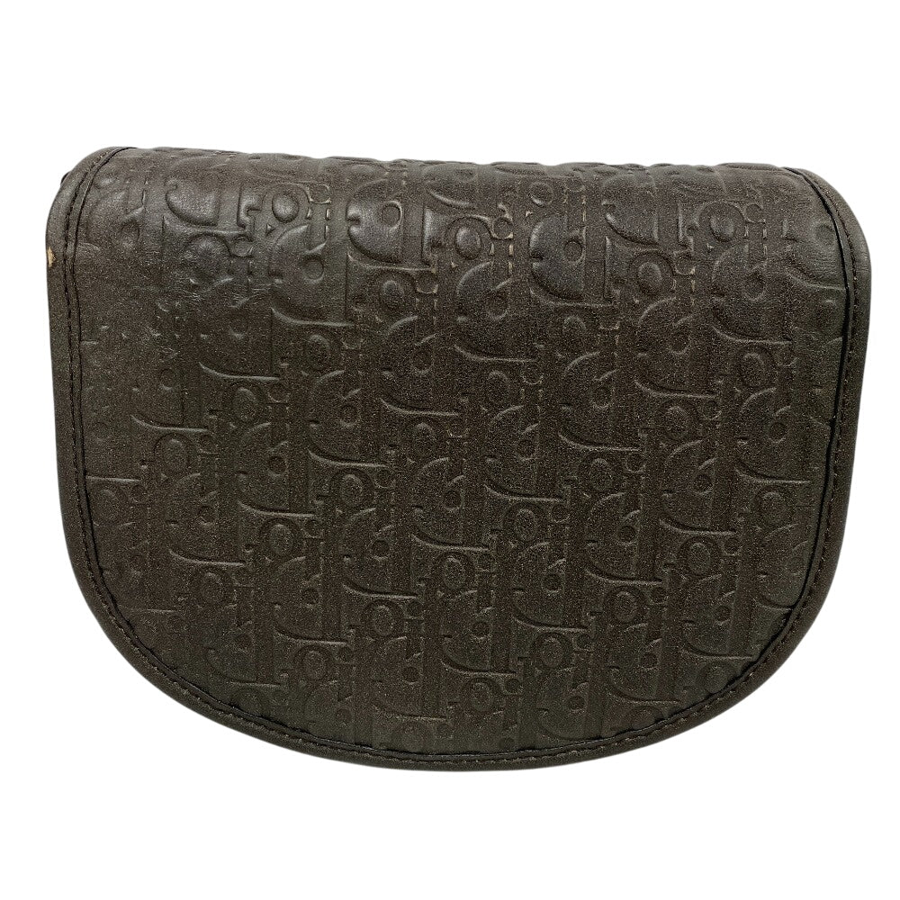 Dior Christian Shoulder Bag Gallop Women Leather Brown