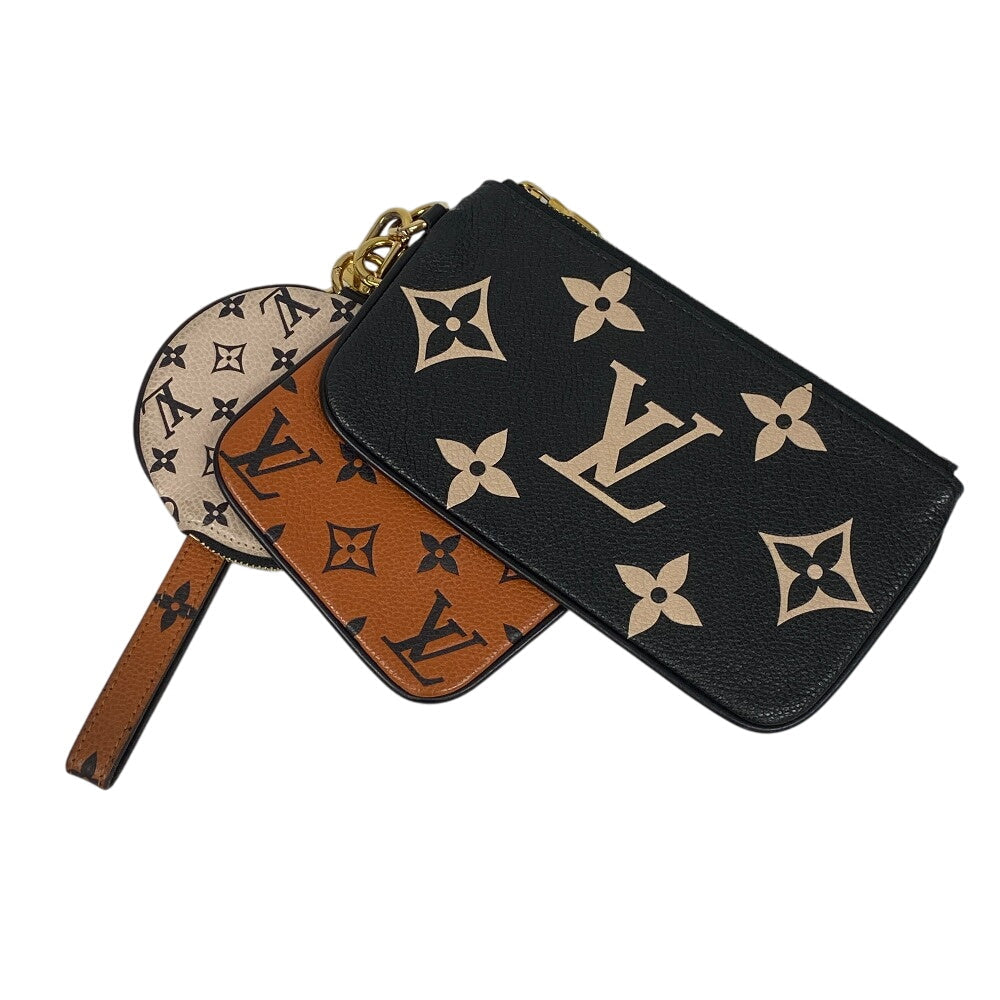 Louis Vuitton Pochette M69516 Ann Platt Pochette Monogram Leather Black Brown Clutch Bag