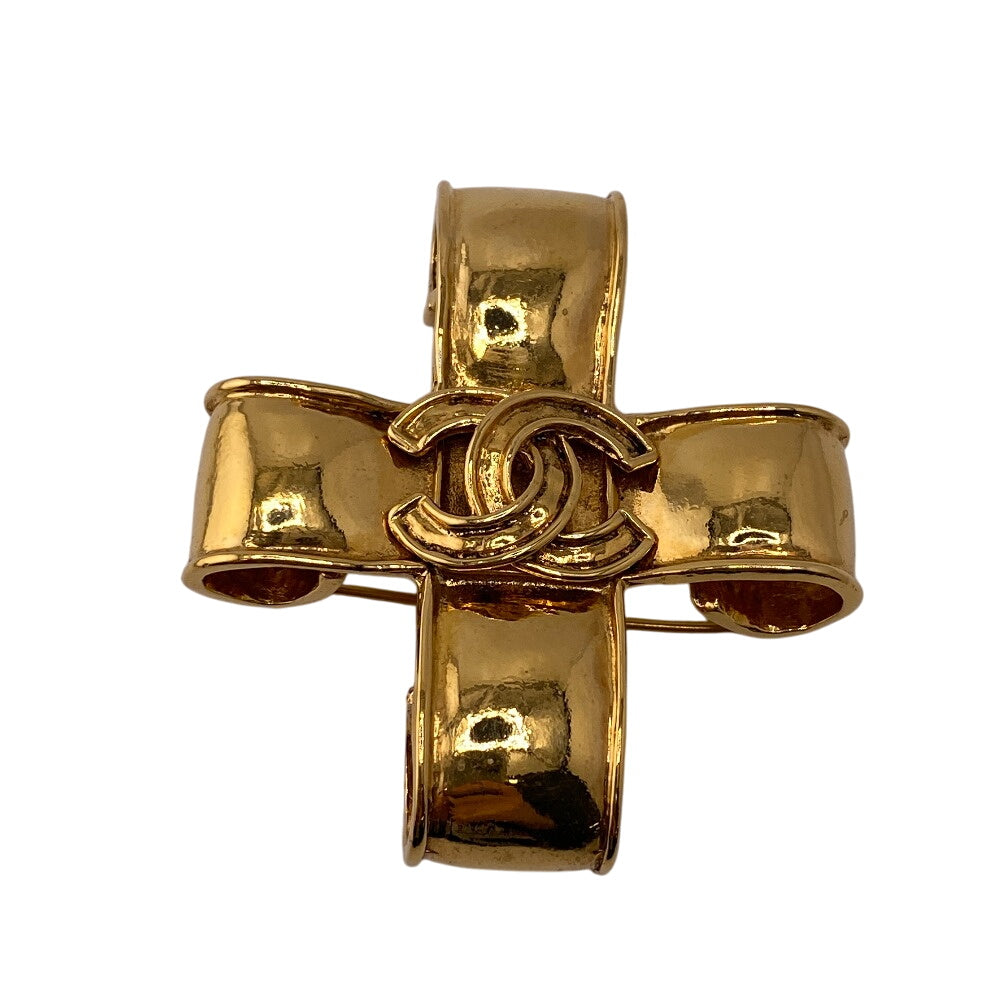 Chanel Brooch Plated Gold Handbag