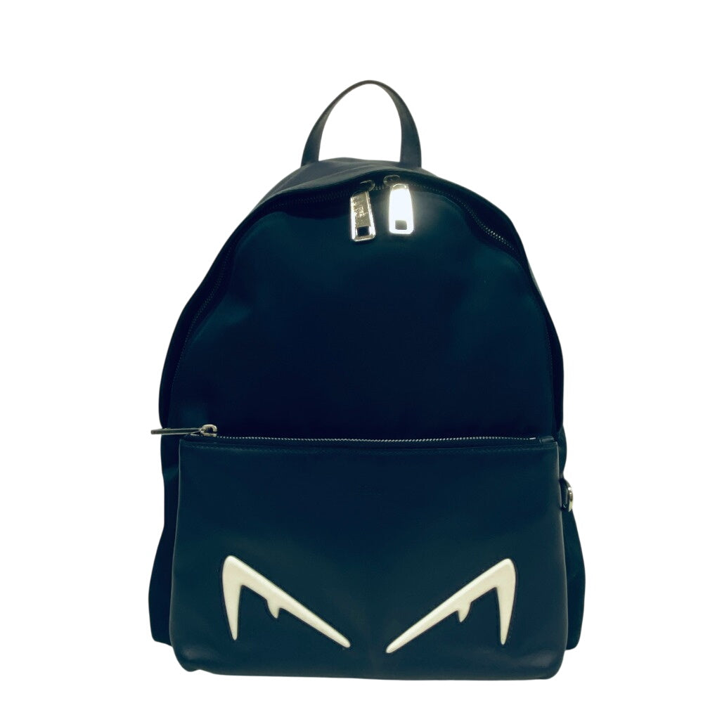 Fendi Backpack 7Vz042 Monster Leather Nylon Navy
