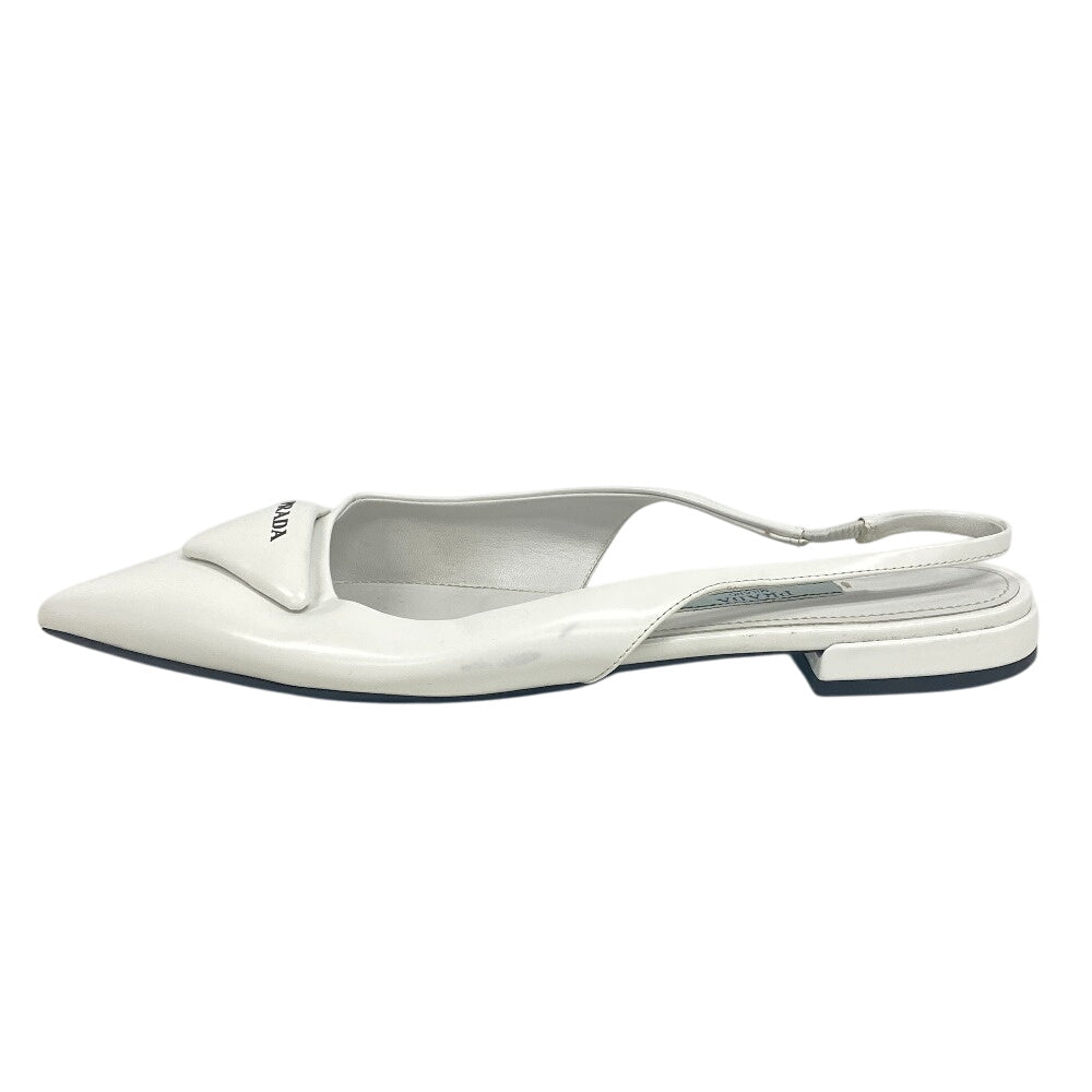 Pumps Ivory Triangle Women Handbag Leather Logo Shoes