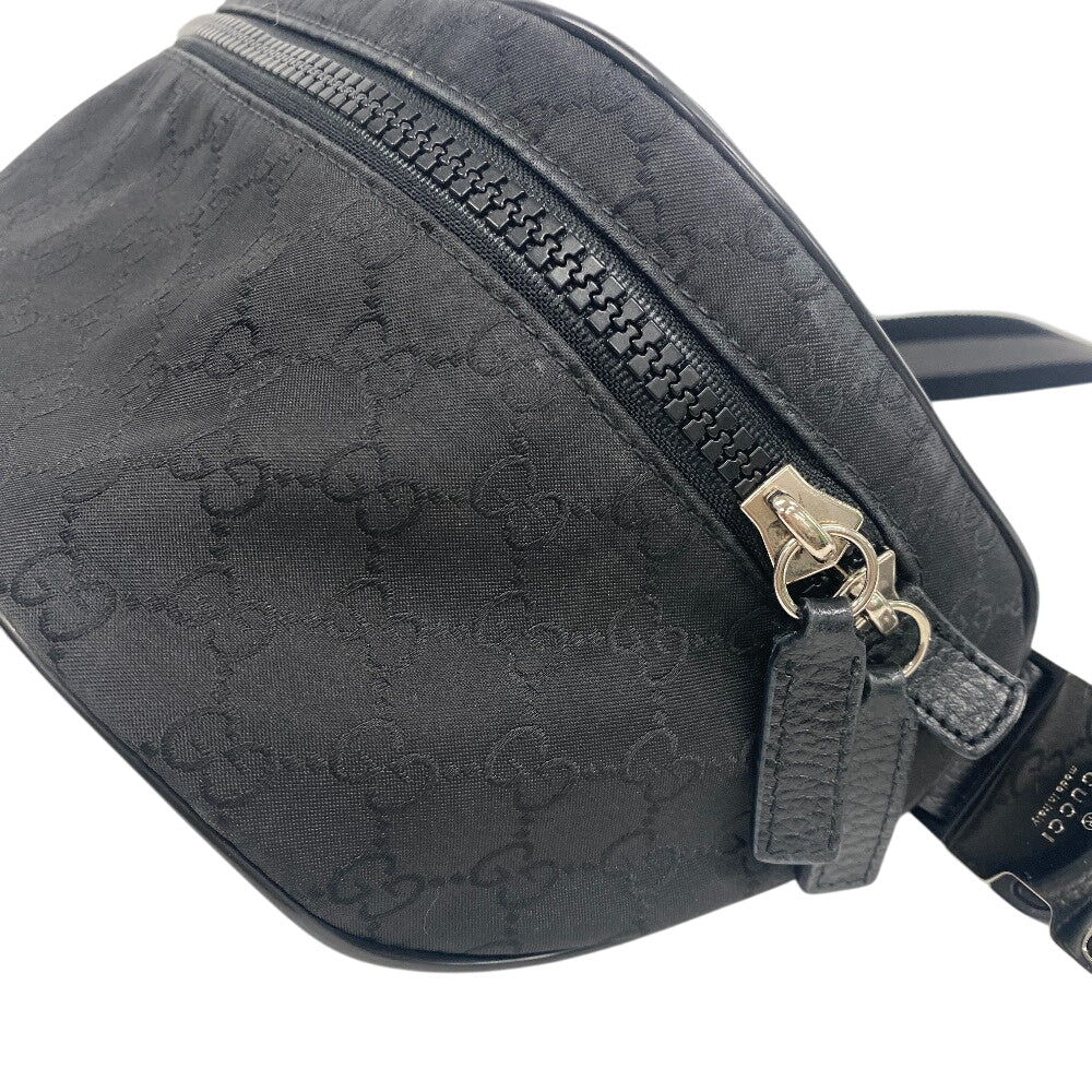 Gucci Sling GG Leather Nylon Black Travel Bag
