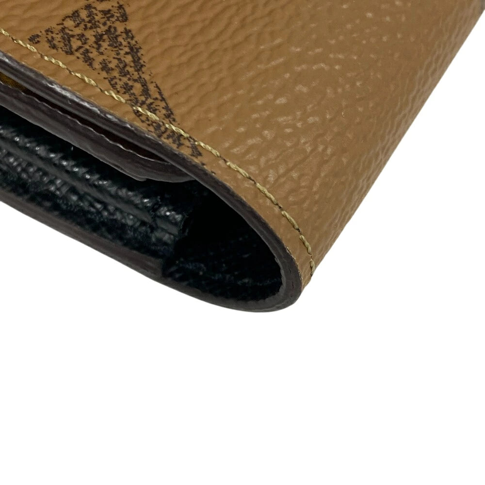 Louis Vuitton Long Purse M80726 giant reverse Monogram Leather Brown Wallet Case