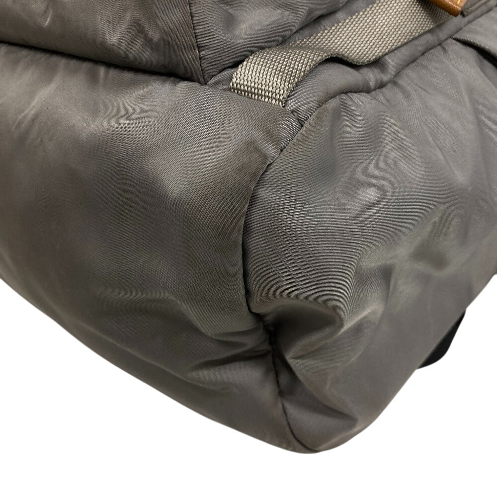 Backpack , Gray Test Handbag Leather Nylon