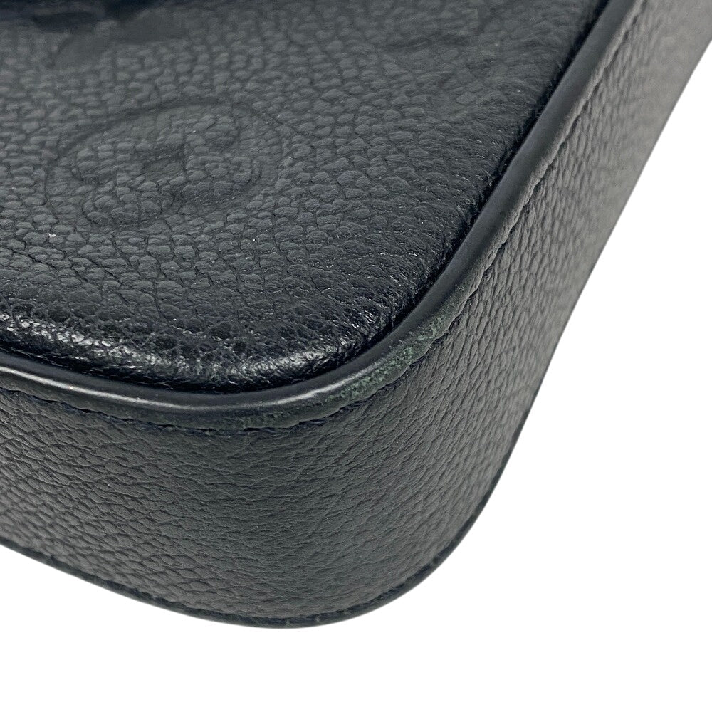 Louis Vuitton Pochette M82477 Noir Ann Platt Monogram Leather Clutch Bag