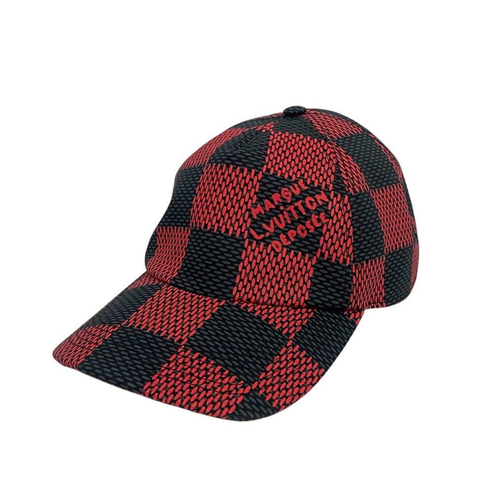 Louis Vuitton M7360L Damier Pop Damier Nylon Cotton Red Hat