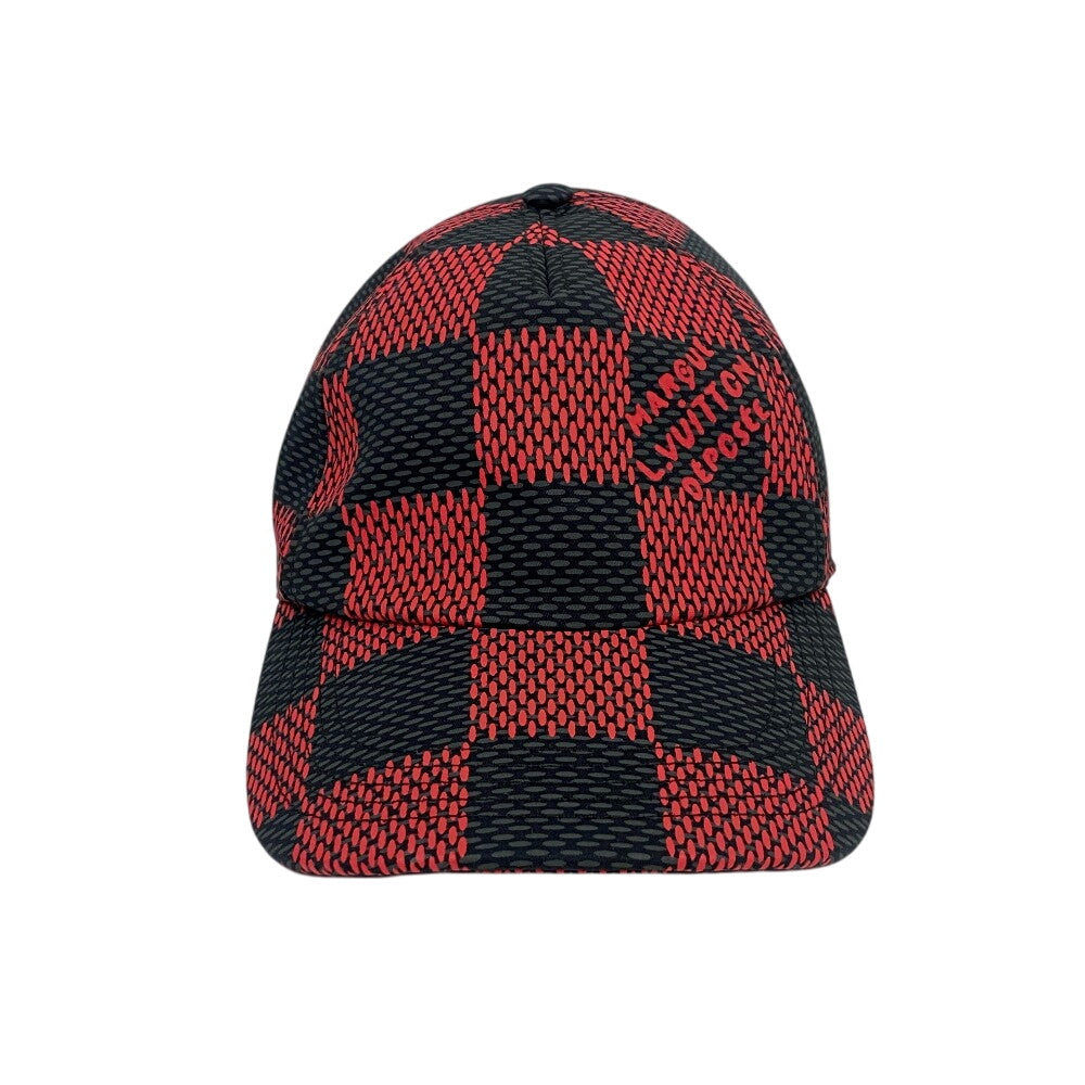 Louis Vuitton M7360L Damier Pop Damier Nylon Cotton Red Hat