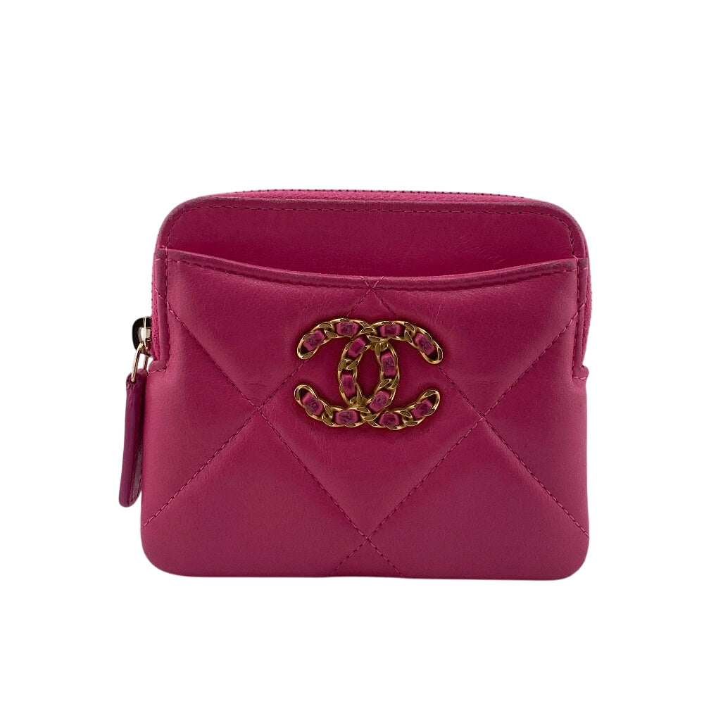 Chanel Coin lambskin Matrasse COCO Mark 19 Pink Handbag