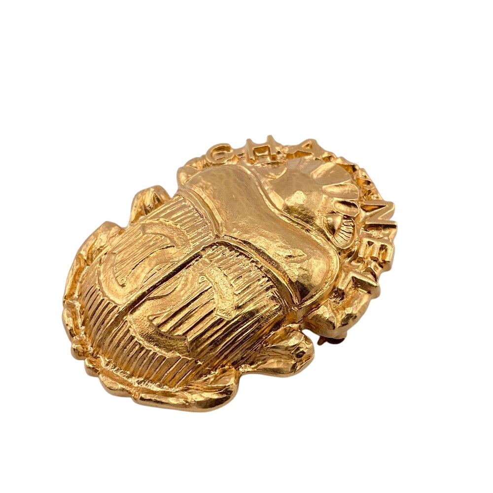 Chanel Brooch Plated COCO Mark logo Scarab Gold Handbag