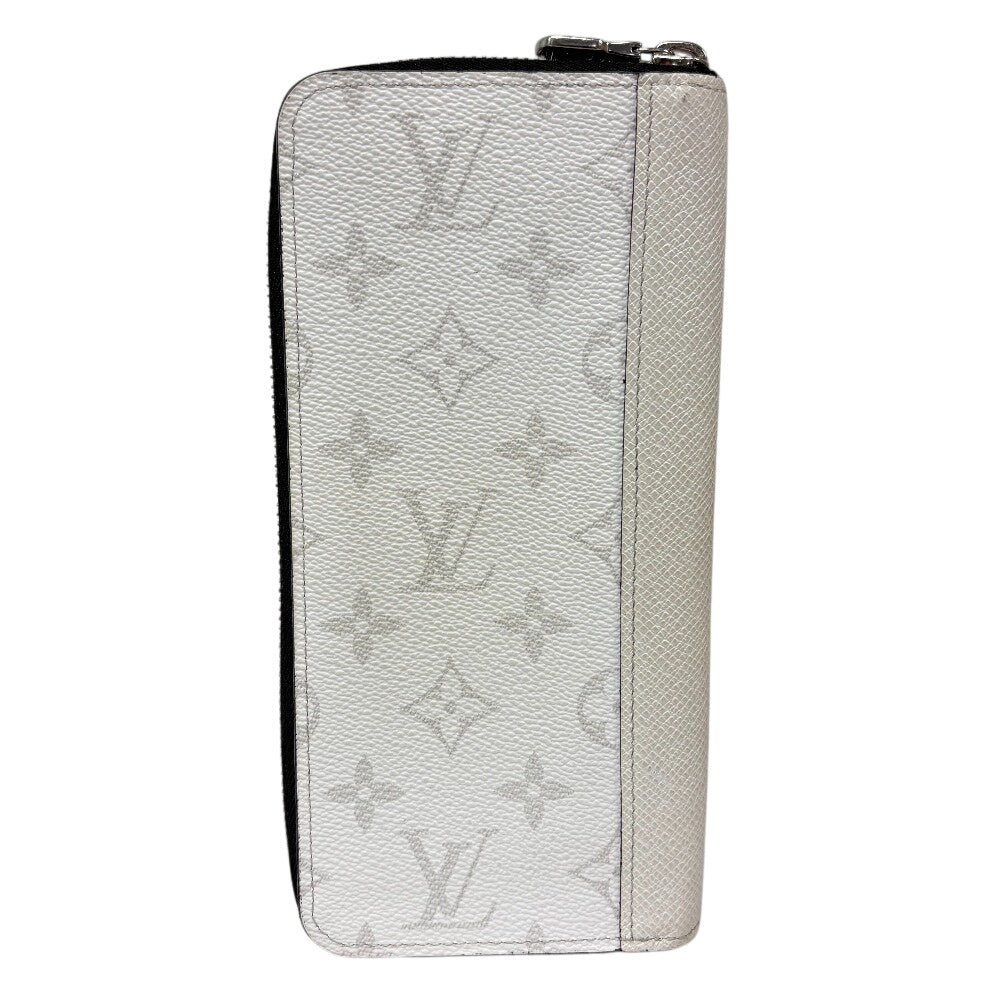 Louis Vuitton Long Purse M31078 Taigalama Zippy Leather White Wallet Case