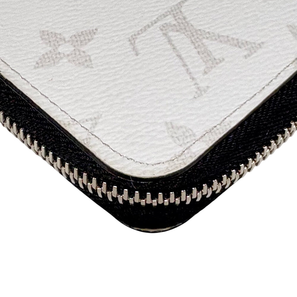 Louis Vuitton Long Purse M31078 Taigalama Zippy Leather White Wallet Case