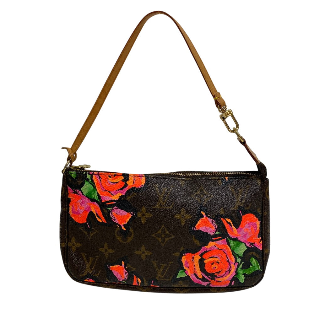 Louis Vuitton Pouch M48615 rose Accessoires Monogram Leather Brown Handbag