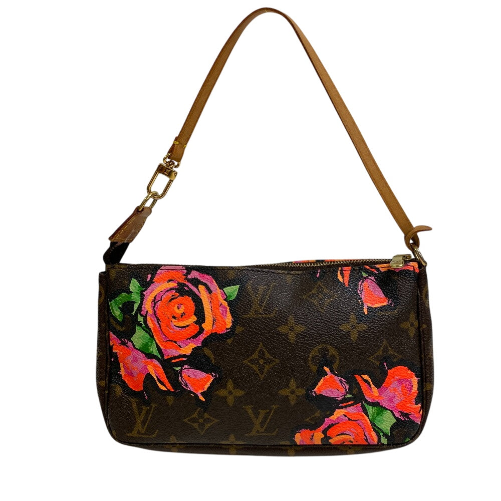Louis Vuitton Pouch M48615 rose Accessoires Monogram Leather Brown Handbag