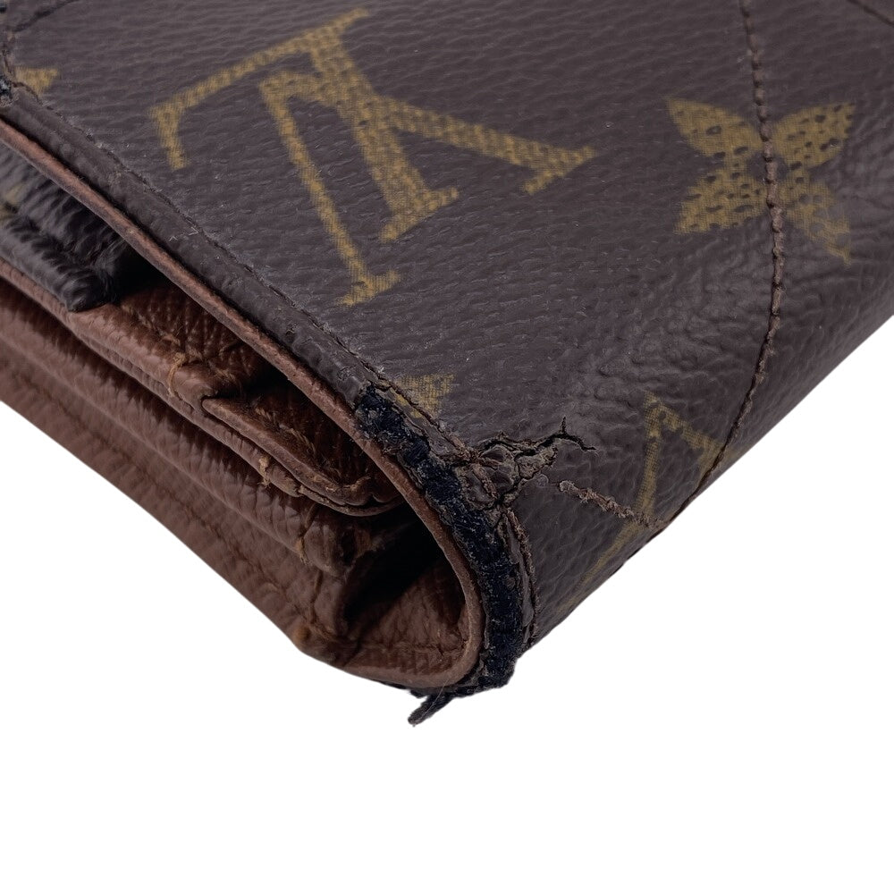 Louis Vuitton Long Purse M66556 Turn lock Monogram Brown Wallet Case