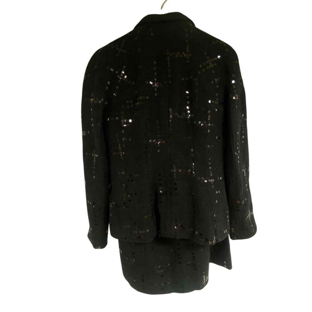 Chanel setup cotton setup Sequin 38 Black Handbag