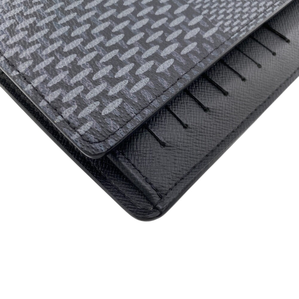 Louis Vuitton Long Purse N60436 Portefeuille Damier Leather Black Wallet Case