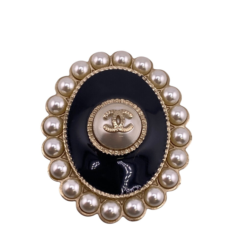 Chanel Brooch A17V Pearl COCO Mark Gold Handbag